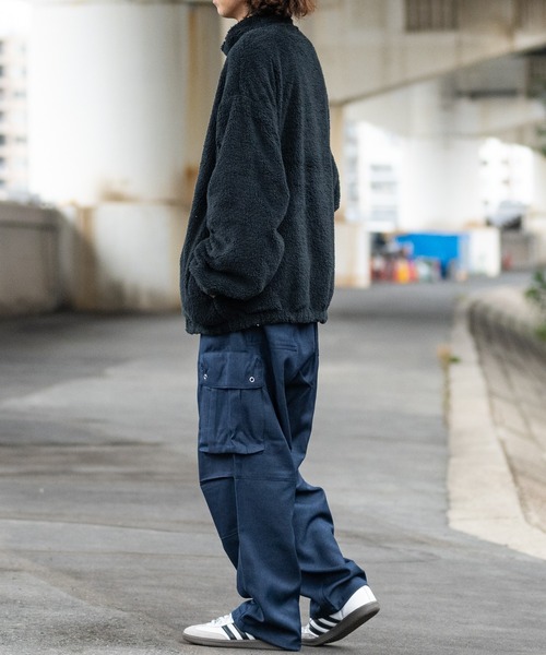 JOHN'S CLOSET（ジョンズクローゼット）の「【13】ナイロン/ボア リバーシブル パイピングブルゾン（ナイロンジャケット・メンズ・ネイビー/ブラック/チャコールグレー・MEDIUM/LARGE/X-LARGE）」の20枚目の写真