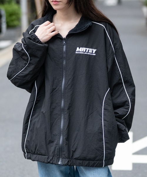 JOHN'S CLOSET（ジョンズクローゼット）の「【13】ナイロン/ボア リバーシブル パイピングブルゾン（ナイロンジャケット・メンズ・ネイビー/ブラック/チャコールグレー・MEDIUM/LARGE/X-LARGE）」の4枚目の写真