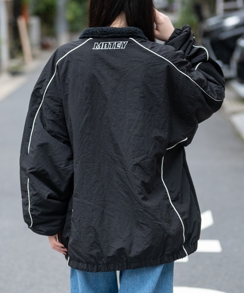 JOHN'S CLOSET（ジョンズクローゼット）の「【13】ナイロン/ボア リバーシブル パイピングブルゾン（ナイロンジャケット・メンズ・ネイビー/ブラック/チャコールグレー・MEDIUM/LARGE/X-LARGE）」の6枚目の写真