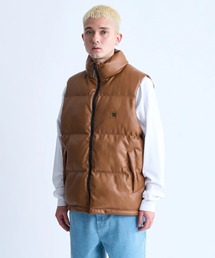 DC SHOES（ディーシーシューズ）の「24 FL PADDED VEST/DCフェイクレザードローコード付きベスト（ベスト）」