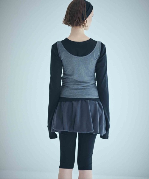 SEA（シー）の「SEA サーディン スウェットボリュームミニスカート（スカート・レディース・グレー/チャコールグレー/ネイビー・ONE SIZE）」の2枚目の写真