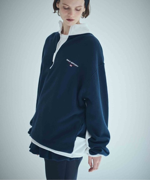 SEA（シー）の「SEA サーディン スウェットボリュームミニスカート（スカート・レディース・グレー/チャコールグレー/ネイビー・ONE SIZE）」の9枚目の写真