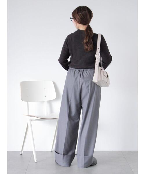 ehka sopo(エヘカソポ)の「モックネック2WAY袖ニット(ニット/セーター・レディース・サックスブルー/キナリ/オフホワイト/ブラック・F)」の6枚目の写真