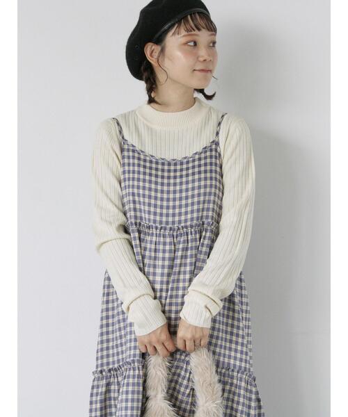 ehka sopo(エヘカソポ)の「モックネック2WAY袖ニット(ニット/セーター・レディース・サックスブルー/キナリ/オフホワイト/ブラック・F)」の7枚目の写真