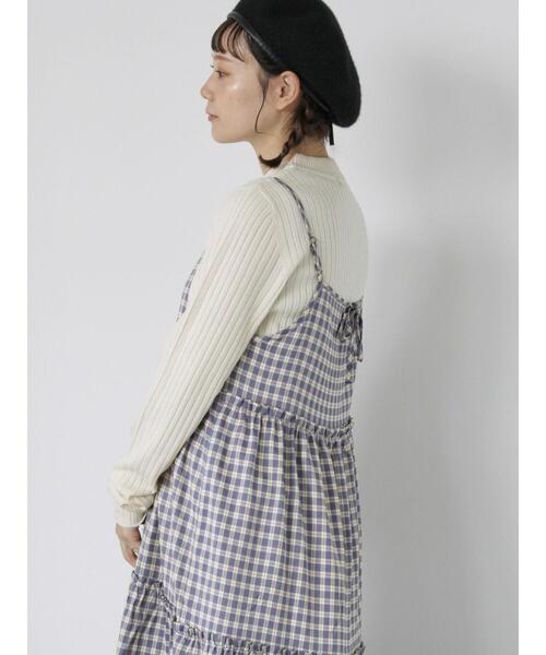 ehka sopo(エヘカソポ)の「モックネック2WAY袖ニット(ニット/セーター・レディース・サックスブルー/キナリ/オフホワイト/ブラック・F)」の8枚目の写真