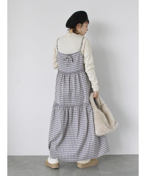 ehka sopo(エヘカソポ)の「モックネック2WAY袖ニット(ニット/セーター・レディース・サックスブルー/キナリ/オフホワイト/ブラック・F)」の13枚目の写真