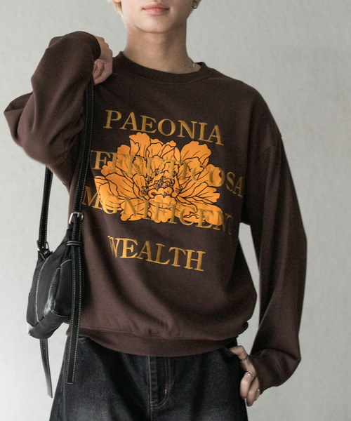 SENSE OF PLACE by URBAN RESEARCH（センスオブプレイスバイアーバンリサーチ）の「ボタニカルグラフィッククルーネックスウェット（スウェット・メンズ・ネイビー/ライトグレー/ブラウン/ライトブルー・LARGE/MEDIUM）」の6枚目の写真