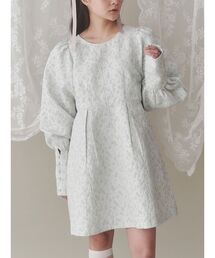 ジャガードフレアミニワンピース