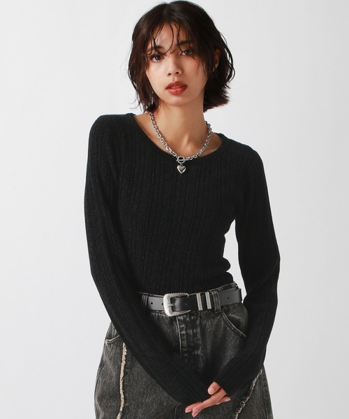 PAGEBOY(ページボーイ)の「シャーベットモールクルー(Tシャツ/カットソー・レディース・ブラック/グレー/イエロー/オフホワイト・FREE)」の1枚目の写真