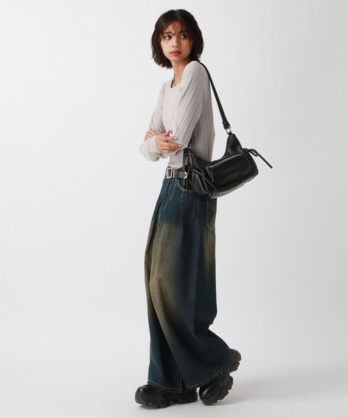 PAGEBOY(ページボーイ)の「シャーベットモールクルー(Tシャツ/カットソー・レディース・ブラック/グレー/イエロー/オフホワイト・FREE)」の7枚目の写真