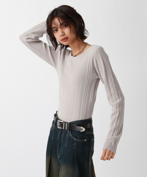 PAGEBOY(ページボーイ)の「シャーベットモールクルー(Tシャツ/カットソー・レディース・ブラック/グレー/イエロー/オフホワイト・FREE)」の10枚目の写真