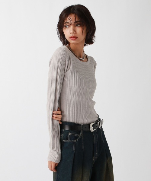 PAGEBOY(ページボーイ)の「シャーベットモールクルー(Tシャツ/カットソー・レディース・ブラック/グレー/イエロー/オフホワイト・FREE)」の11枚目の写真