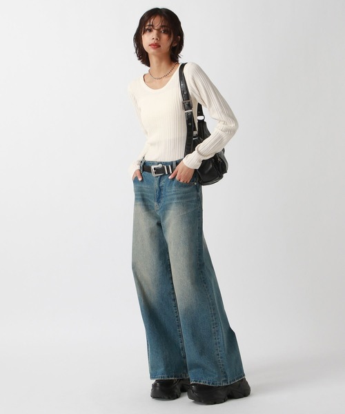 PAGEBOY(ページボーイ)の「シャーベットモールクルー(Tシャツ/カットソー・レディース・ブラック/グレー/イエロー/オフホワイト・FREE)」の13枚目の写真