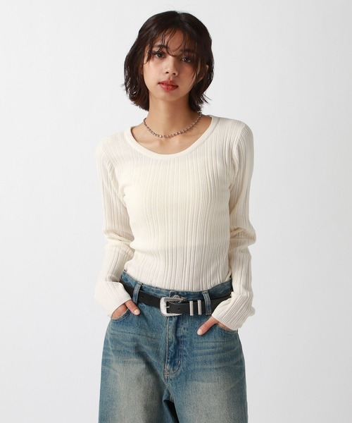 PAGEBOY(ページボーイ)の「シャーベットモールクルー(Tシャツ/カットソー・レディース・ブラック/グレー/イエロー/オフホワイト・FREE)」の14枚目の写真