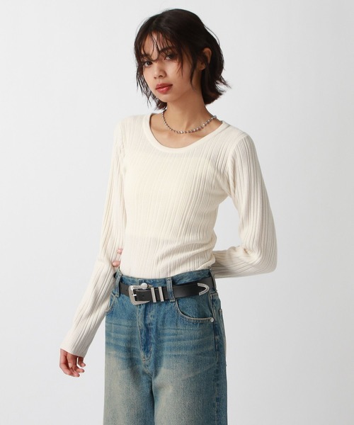 PAGEBOY(ページボーイ)の「シャーベットモールクルー(Tシャツ/カットソー・レディース・ブラック/グレー/イエロー/オフホワイト・FREE)」の16枚目の写真