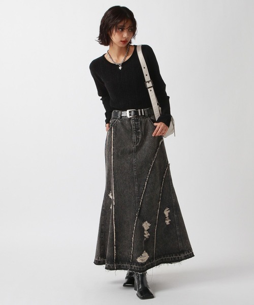 PAGEBOY(ページボーイ)の「シャーベットモールクルー(Tシャツ/カットソー・レディース・ブラック/グレー/イエロー/オフホワイト・FREE)」の18枚目の写真