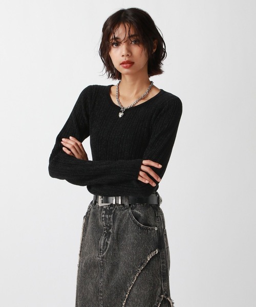 PAGEBOY(ページボーイ)の「シャーベットモールクルー(Tシャツ/カットソー・レディース・ブラック/グレー/イエロー/オフホワイト・FREE)」の19枚目の写真