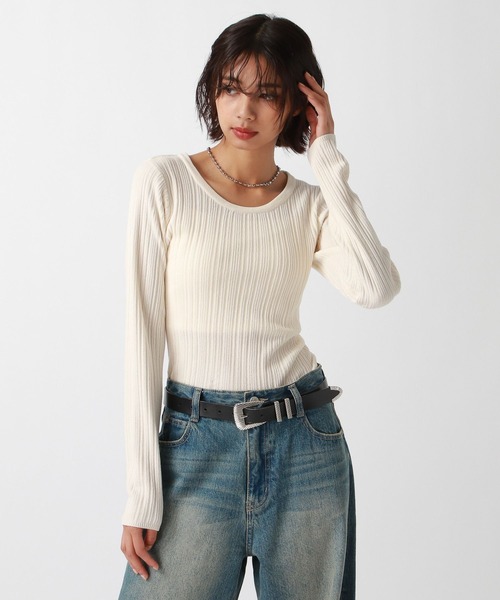 PAGEBOY(ページボーイ)の「シャーベットモールクルー(Tシャツ/カットソー・レディース・ブラック/グレー/イエロー/オフホワイト・FREE)」の15枚目の写真