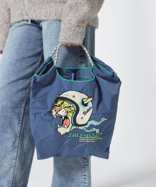 Ball&Chain(ボールアンドチェーン)の「Ball&Chain(ボールアンドチェーン) H.TIGER/Mサイズ(エコバッグ/サブバッグ・レディース・チャコールグレー/ベージュ/ネイビー・F)」の3枚目の写真