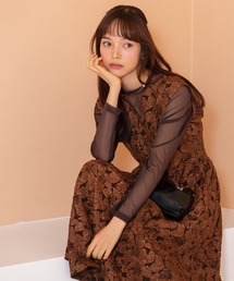 form forma（フォルムフォルマ）の「【formformaオリジナル】ジャンバースカート×シアートップス ドレス（ドレス）」