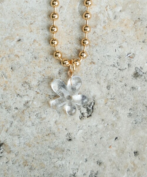 FREAK'S STORE（フリークスストア）の「フラワー ボールチェーンネックレス（ネックレス・レディース・ゴールド/シルバー・ONE SIZE）」の8枚目の写真