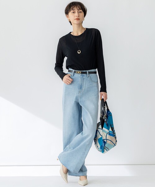 23区（ニジュウサンク）の「ツイスト バックル ベルト（ベルト・レディース・ダークブラウン系/ブラック系・38/44）」の3枚目の写真