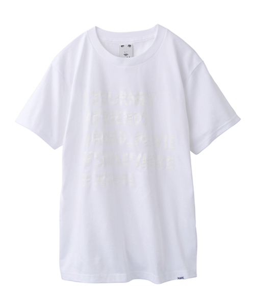 X-girl(エックスガール)の「HASHTAG S/S TEE(Tシャツ/カットソー・レディース・ホワイト/イエロー/ネイビー/ライトブルー・ONE SIZE)」の1枚目の写真