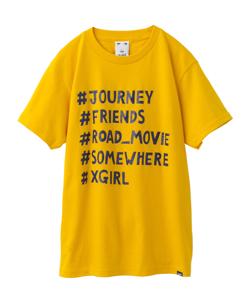 X-girl(エックスガール)の「HASHTAG S/S TEE(Tシャツ/カットソー・レディース・ホワイト/イエロー/ネイビー/ライトブルー・ONE SIZE)」の4枚目の写真