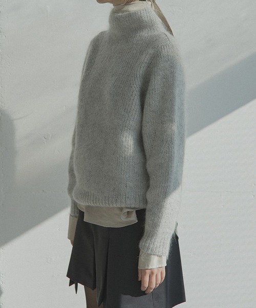 LE CIEL BLEU（ルシェルブルー）の「モヘアラメニット / Mohair Lame Knit（ニット/セーター・レディース・ブラウン/ライトグレー・36）」の6枚目の写真