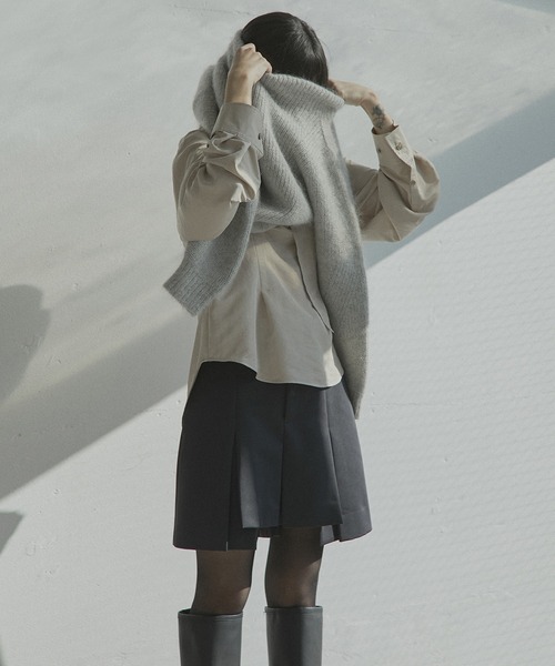 LE CIEL BLEU（ルシェルブルー）の「モヘアラメニット / Mohair Lame Knit（ニット/セーター・レディース・ブラウン/ライトグレー・36）」の4枚目の写真