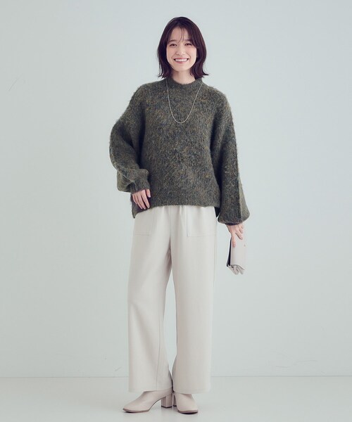 DRESKIP（ドレスキップ）の「【S-LL/体型カバー】ふわふわMIXハイネックニット（ニット/セーター・レディース・ピンク系/グレー/ブラウン系その他・01/02/03/04）」の10枚目の写真