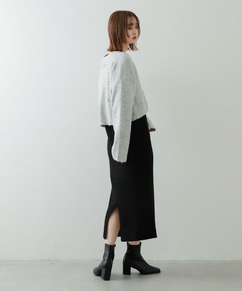 SENSE OF PLACE by URBAN RESEARCH（センスオブプレイスバイアーバンリサーチ）の「シシュウカーディガンセットワンピース（ワンピース・レディース・グレー系その他/ブラウン/チャコールグレー・ONE）」の10枚目の写真