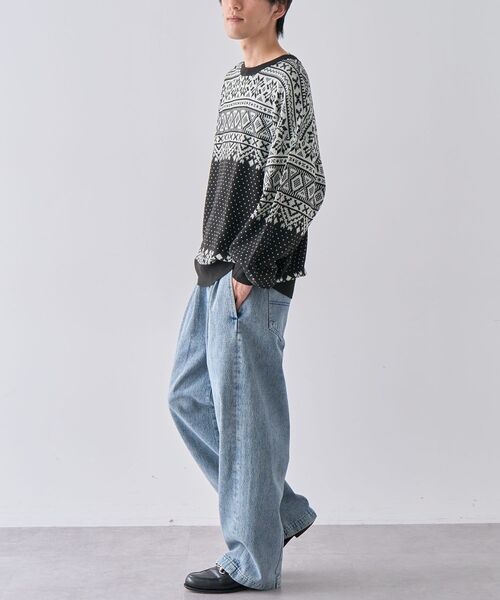 CRAFT STANDARD BOUTIQUE(クラフトスタンダードブティック)の「【ユニセックス】ジャカードニットプルオーバー(ニット/セーター・レディース・グリーン/ブラック/ネイビー・XL/L/M)」の13枚目の写真