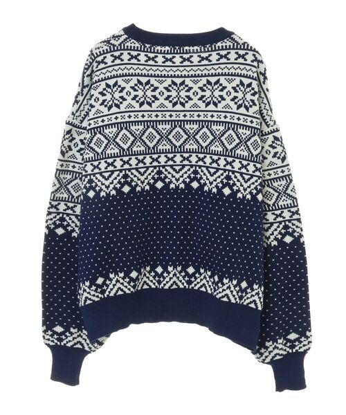 CRAFT STANDARD BOUTIQUE(クラフトスタンダードブティック)の「【ユニセックス】ジャカードニットプルオーバー(ニット/セーター・レディース・グリーン/ブラック/ネイビー・XL/L/M)」の18枚目の写真