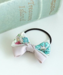 インド刺繍リボンポニー（ヘアゴム）｜Three Four Time（スリーフォー