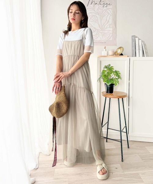 classicalelf(クラシカルエルフ)の「大人フェミニンな透け感。袖口シアーハーフスリーブリブニットトップス(Tシャツ/カットソー・レディース・イエロー/チャコール/オフホワイト/ブラウン/グレイッシュベージュ/ブラック・LARGE/X-LARGE/SMALL/MEDIUM)」の19枚目の写真
