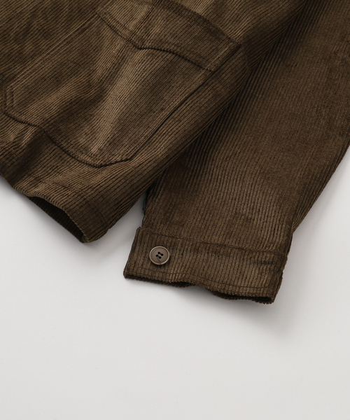 JOURNAL STANDARD relume（ジャーナルスタンダード　レリューム）の「LE TRAVAILLEUR GALLICE  WORKER JKT ”LA VESTE RAIE”（カバーオール・メンズ・カーキ/ネイビー・MEDIUM/LARGE）」の5枚目の写真