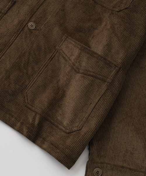 JOURNAL STANDARD relume（ジャーナルスタンダード　レリューム）の「LE TRAVAILLEUR GALLICE  WORKER JKT ”LA VESTE RAIE”（カバーオール・メンズ・カーキ/ネイビー・MEDIUM/LARGE）」の6枚目の写真