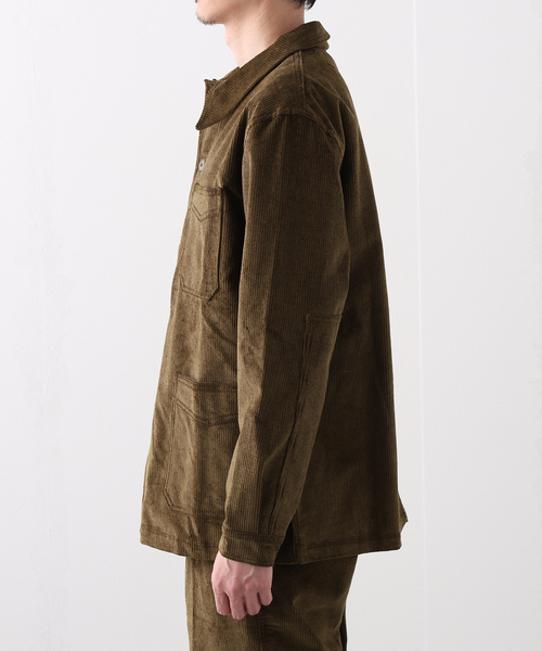 JOURNAL STANDARD relume（ジャーナルスタンダード　レリューム）の「LE TRAVAILLEUR GALLICE  WORKER JKT ”LA VESTE RAIE”（カバーオール・メンズ・カーキ/ネイビー・MEDIUM/LARGE）」の10枚目の写真