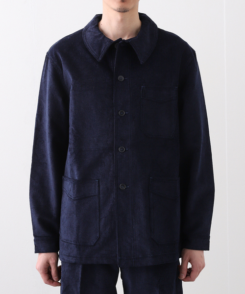 JOURNAL STANDARD relume（ジャーナルスタンダード　レリューム）の「LE TRAVAILLEUR GALLICE  WORKER JKT ”LA VESTE RAIE”（カバーオール・メンズ・カーキ/ネイビー・MEDIUM/LARGE）」の12枚目の写真