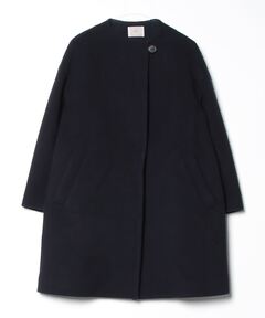 ボーダーズアットバルコニーノーカラージャケット フリル付き BORDERS at BALCONY（ボーダーズアットバルコニー） ジャケット ノー