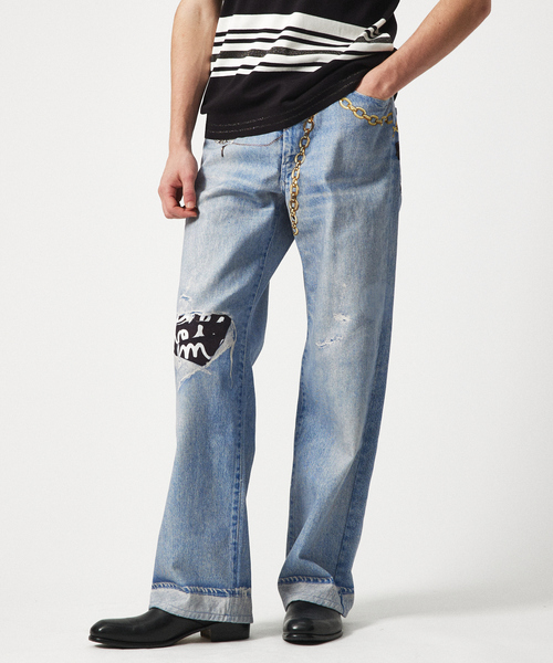 5351 POUR LES HOMMES(ゴーサンゴーイチプールオム)の「【40周年】RYOYA スタイリング ワイド デニムパンツ(デニムパンツ・メンズ・インディゴブルー・48/46/44/50)」の14枚目の写真