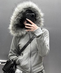 【nmtc+】fur zip up hoodie / 【エヌエムティーシープラス】ファージップアップ長袖パーカー