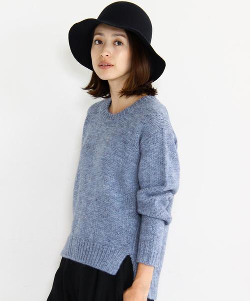 BEAUTY&YOUTH UNITED ARROWS（ビューティーアンドユースユナイテッドアローズ）の「BY∵ ミックスカラーコードワイドニット◆（ニット/セーター・レディース・ホワイト/ネイビー/ライトブルー/その他1・FREE）」の3枚目の写真