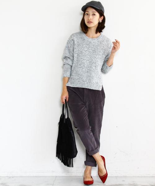 BEAUTY&YOUTH UNITED ARROWS（ビューティーアンドユースユナイテッドアローズ）の「BY∵ ミックスカラーコードワイドニット◆（ニット/セーター・レディース・ホワイト/ネイビー/ライトブルー/その他1・FREE）」の5枚目の写真