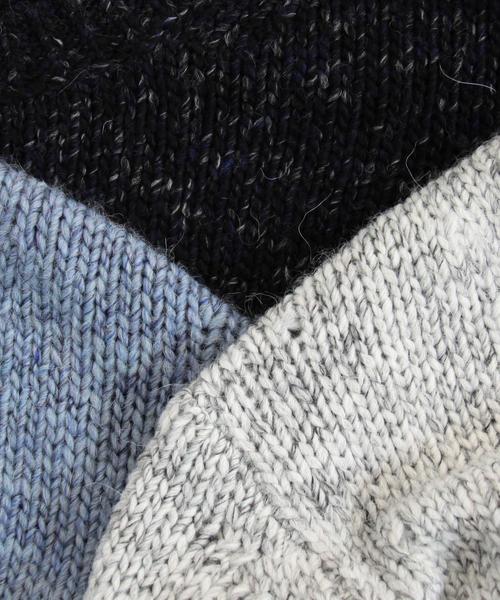 BEAUTY&YOUTH UNITED ARROWS（ビューティーアンドユースユナイテッドアローズ）の「BY∵ ミックスカラーコードワイドニット◆（ニット/セーター・レディース・ホワイト/ネイビー/ライトブルー/その他1・FREE）」の14枚目の写真