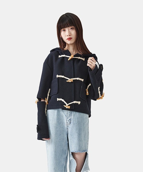 rokh（ロク）の「Rokh / ロク：DECONSTRUCTED DUFFLE JACKET：R5CA122[ANN]（ダッフルコート・レディース・ネイビー・36）」の12枚目の写真