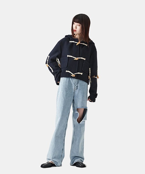rokh（ロク）の「Rokh / ロク：DECONSTRUCTED DUFFLE JACKET：R5CA122[ANN]（ダッフルコート・レディース・ネイビー・36）」の15枚目の写真