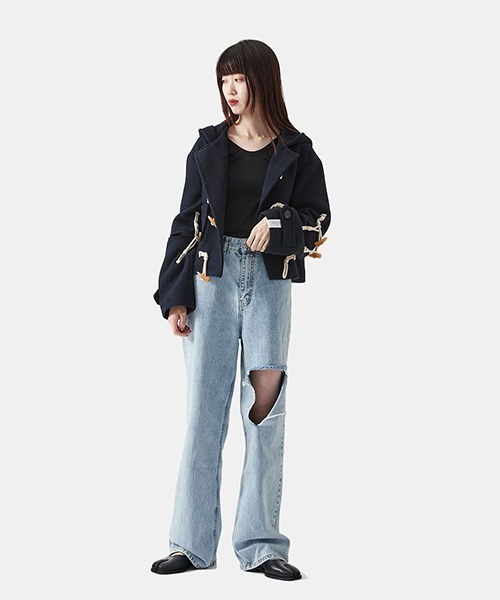 rokh（ロク）の「Rokh / ロク：DECONSTRUCTED DUFFLE JACKET：R5CA122[ANN]（ダッフルコート・レディース・ネイビー・36）」の16枚目の写真
