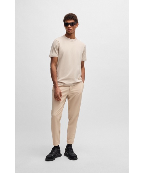 BOSS(ボス)の「テーパードフィットパンツ はっ水ストレッチファブリック(スウェットパンツ・メンズ・ダークブルー/ベージュ/ブラック・52/48/46/50/44/56/54)」の13枚目の写真